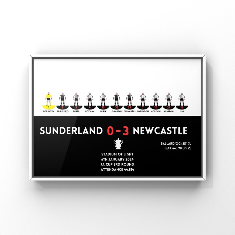 Sunderland 0 NUFC 3 FA Cup 2024 Poster image 1