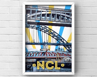 NCL Newcastle Travel Poster