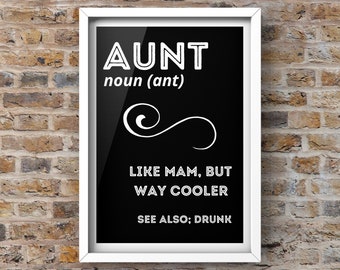 Aunt Definition Poster