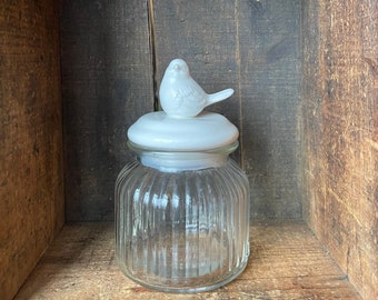 Ceramic Bird Canister Jar // Kitchen Decor