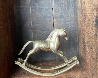 ヴィンテージ真鍮ロッキングホース彫刻 - Etsy 日本