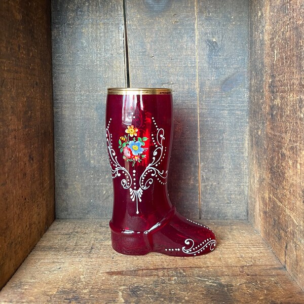 Cowboy Boot Drinking Glass Etsy