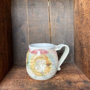 Set of 3 Handmade Vintage Pottery Mugs // Unique Design