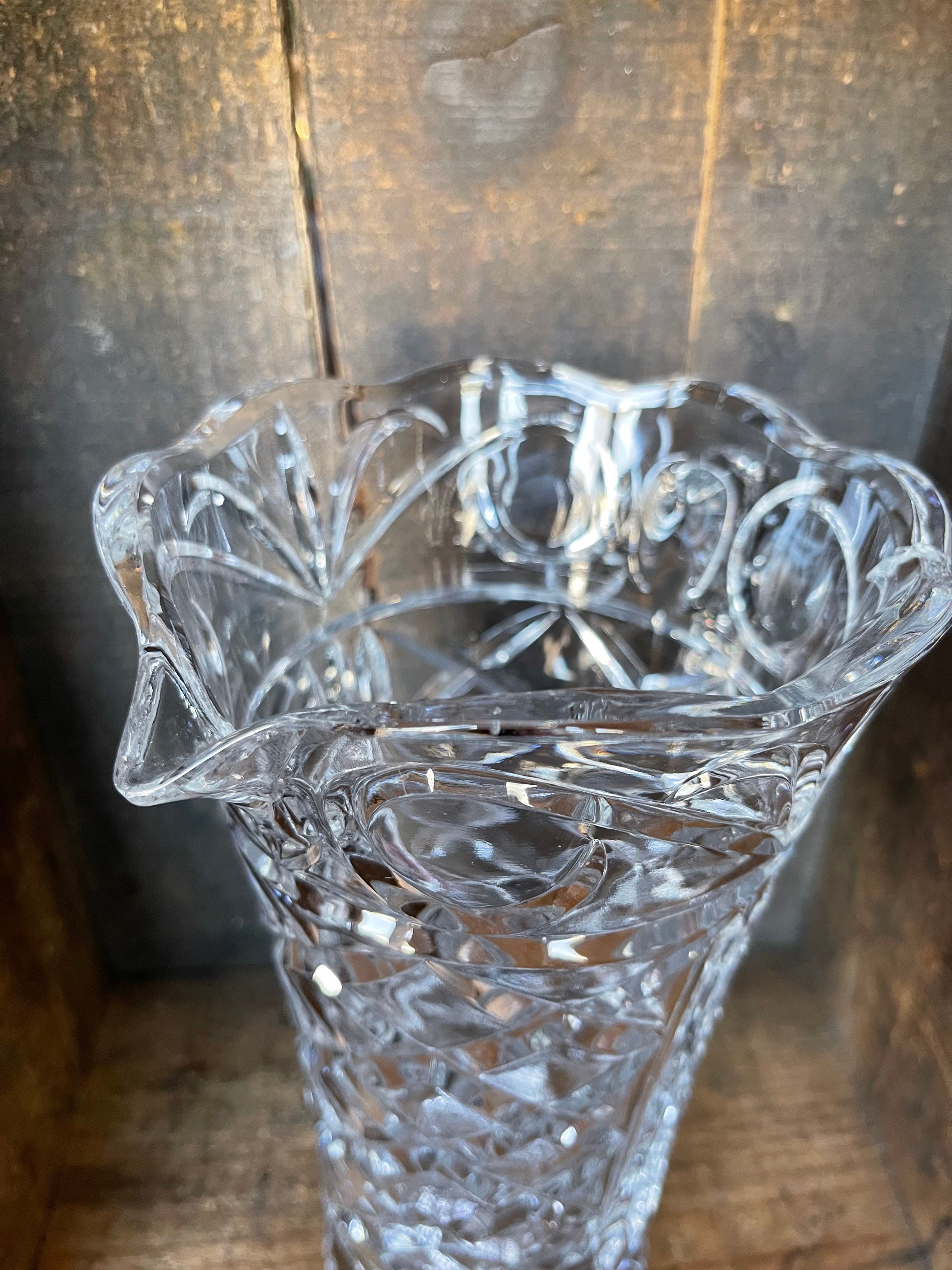 Vintage Lead Crystal Table Water Pitcher // Brilliant & Clear ...