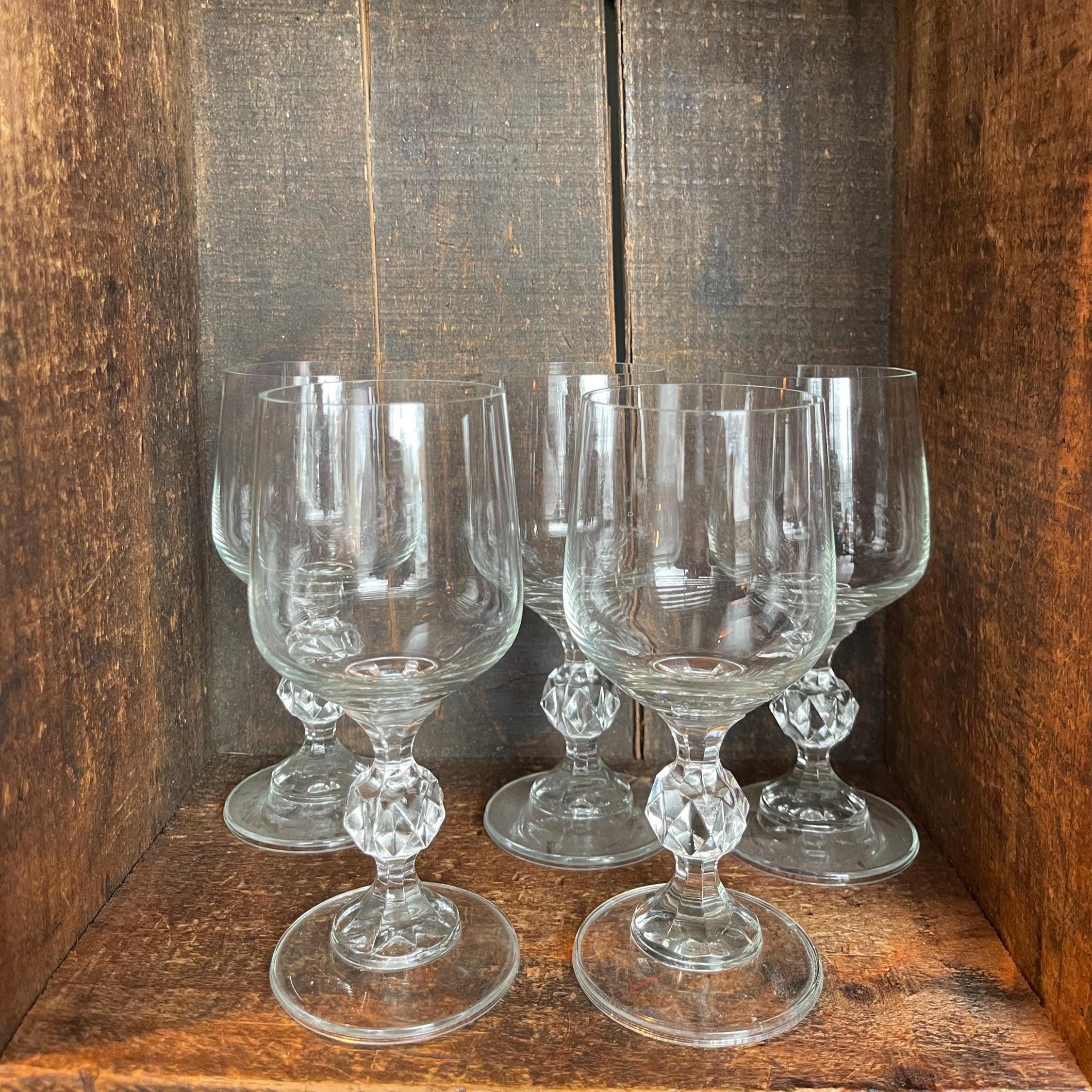 Vintage Bohemia Czechoslovakia Claudia Fine Crystal Goblets // Set
