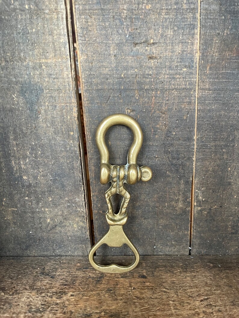 Vintage Brass Nautical Rope Bottle Opener // Barware - Etsy
