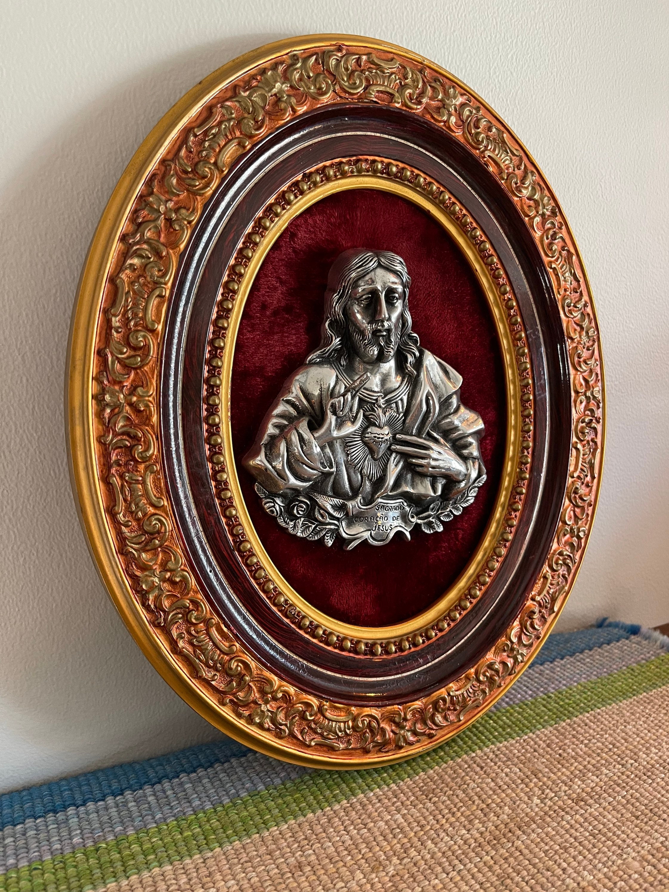 Antique Religious Wall Frame // Catholic Jesus Christ Icon // - Etsy
