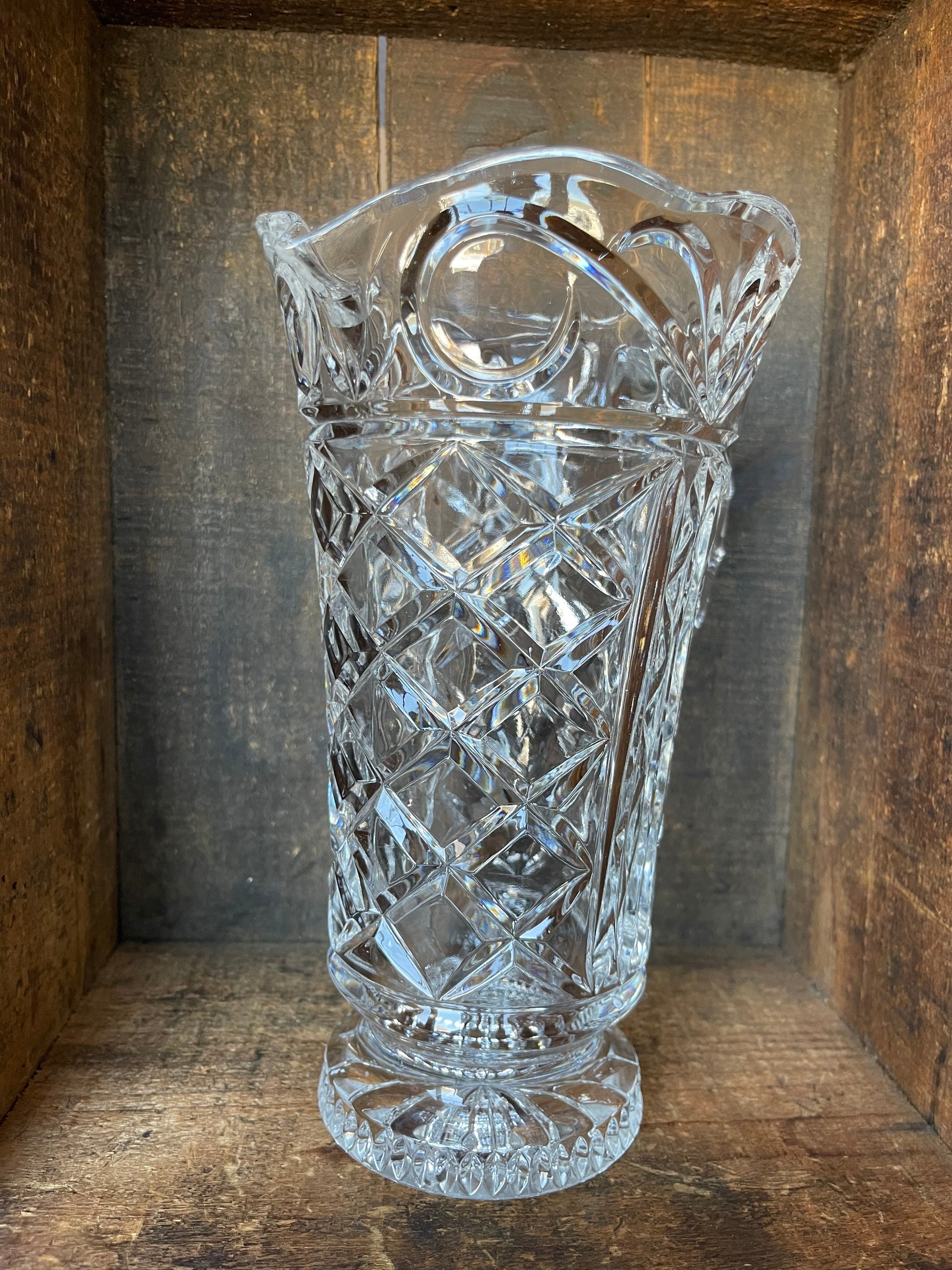 Vintage Lead Crystal Table Water Pitcher // Brilliant & Clear | Etsy