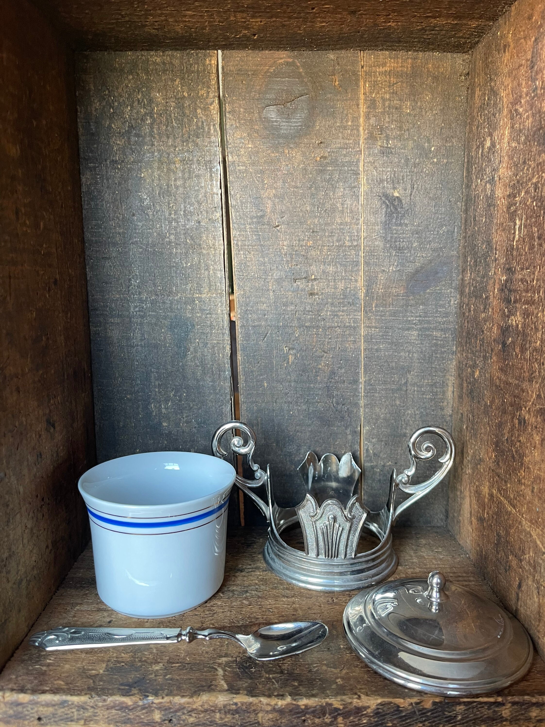 Set De Service Vintage EP Zinc Italy : Cuillère à Spaghetti Et De Service En Plaqué Argent