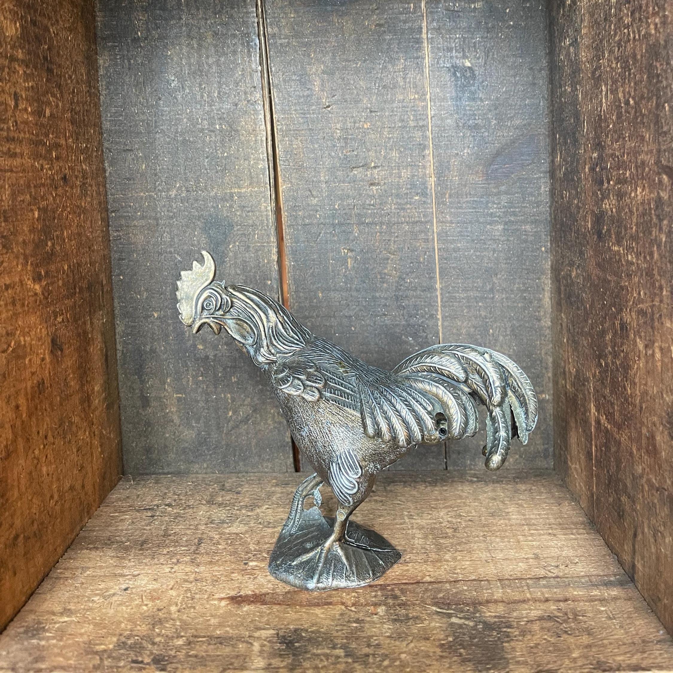 Vintage Zoomorphic Gilded Brass Rooster Ashtray - Etsy
