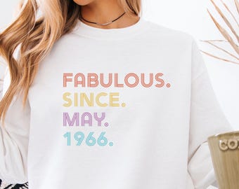 Fabulous Birthday Sweatshirt, 1966 Birthday Sweater, 40th Birthday Top, 1976 Birthday Jumper, 40 and Fabulous, 1986 Birthday, Born In 1996
