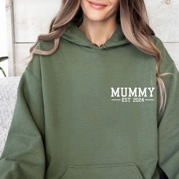 Mama Hoodie, benutzerdefinierte Mama Hoodie, neue Mama Geschenke, personalisierte Mama, Mama To Be Geschenk, Mutter To Be Top, Muttertag Hoodie, Mama Geburtstagsgeschenk