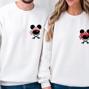 Pirates Couples Holiday Sweatshirt, Mickey Mouse Couple Sweater, Minnie Mouse Top, Family Vacation Gift, Matching Group