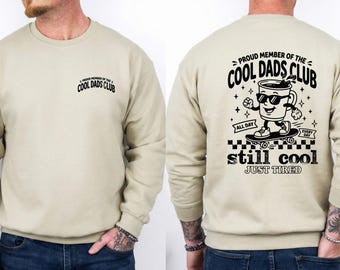 Retro Cool Dads Club Sweatshirt, Skater Style Fathers Day Sweater, Proud New Daddy Gift, Fatherhood Jumper