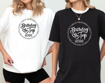 Comfort Colors® Birthday Trip Matching Shirt, Birthday Squad 2026, Girls Birthday Party Tshirt, Birthday Crew Tee