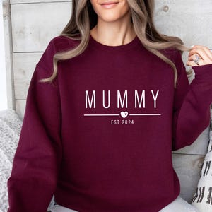 New Mama Sweatshirt, New Dad Sweater, Daddy and Mummy, Personalised Mum, Custom Dad Jumper, Dad Birthday Gift, Cute Family Sweatshirt image 5