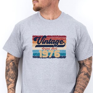 Mens Birthday T-shirt, Vintage 1986 Shirt, Dad Birthday T shirt, 1976 Birthday Tshirt, Retro 50 Birthday Tee, Born in 1996 Tee, Mum Birthday image 2