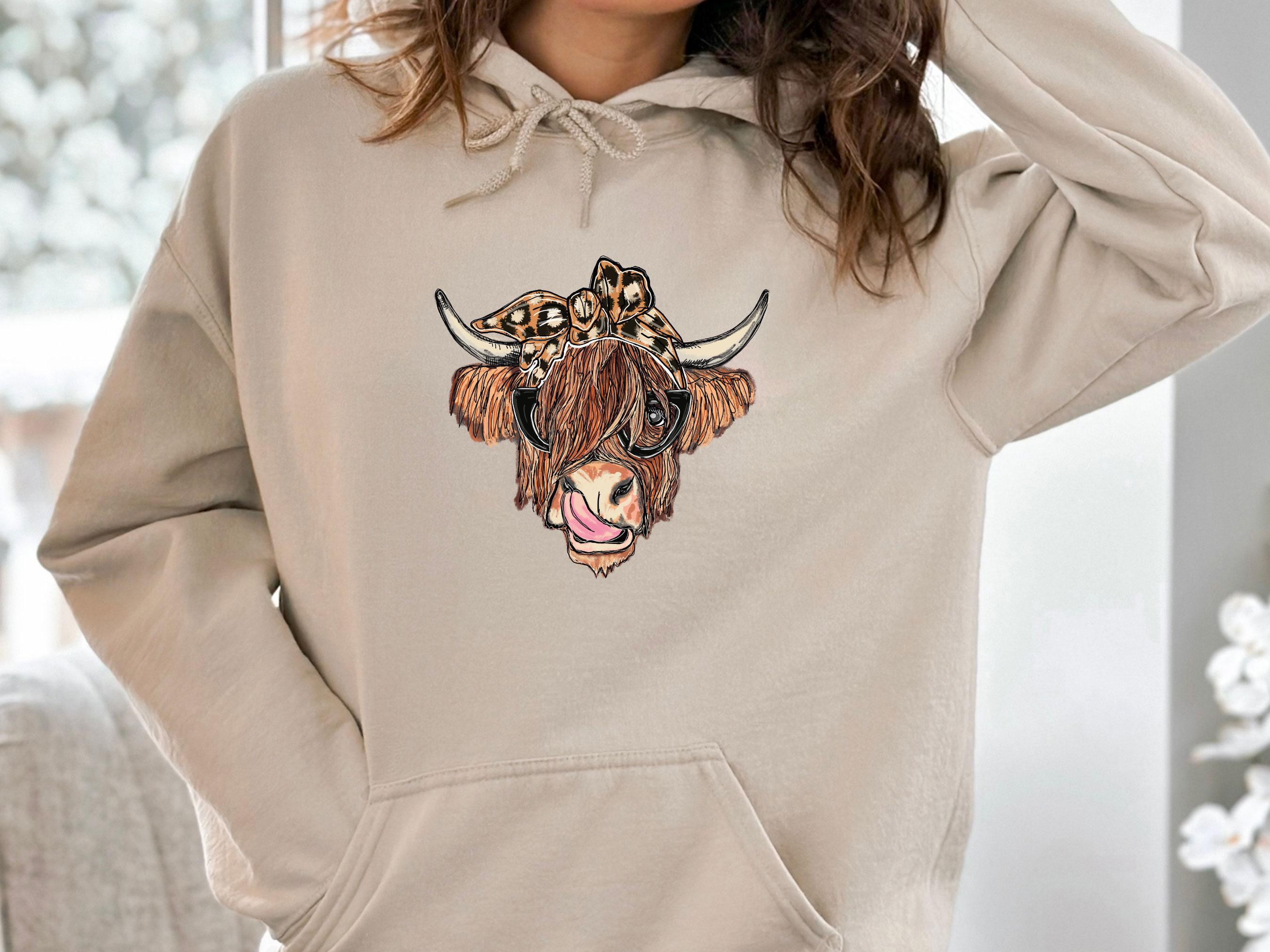 New girl order cow hoodie hotsell