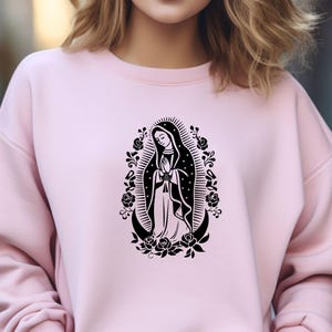 Virgin Mary Sweatshirt, Religious Gift, Mother Of Jesus, Cute Mum Sweater, Mother Mary Jumper, Jesus Sweatshirt, Catholic Gift, Church Gift