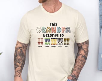 This Grandpa Belongs Shirt, Fathers Day Shirt, Custom Grandad, Personalised Grandpa, Father's Day Gift, Grandpa Birthday, New Grandad Gift