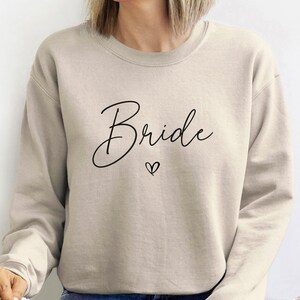 Bride Sweatshirt, Bridesmaid Shirts, Bachelorette Sweater, Wedding Sweater, Bride To Be Gifts, Bridal Party Sweater, Honeymoon Sweatshirt image 5