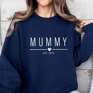 New Mama Sweatshirt, New Dad Sweater, Daddy and Mummy, Personalised Mum, Custom Dad Jumper, Dad Birthday Gift, Cute Family Sweatshirt image 3