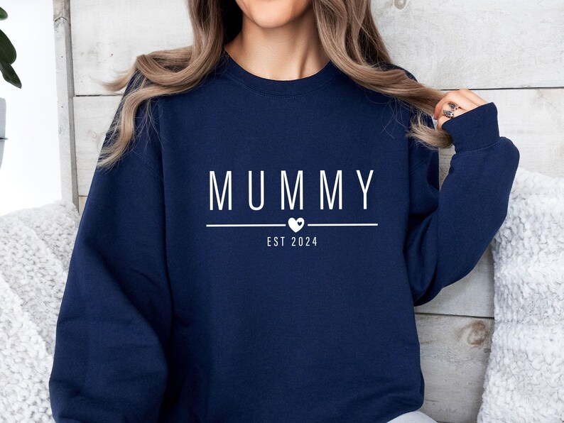 New Mama Sweatshirt, New Dad Sweater, Daddy and Mummy, Personalised Mum, Custom Dad Jumper, Dad Birthday Gift, Cute Family Sweatshirt image 3