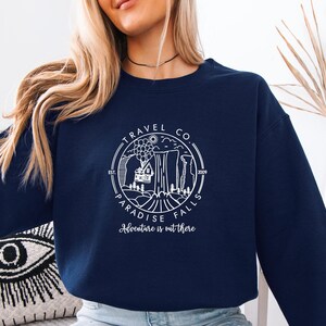 Camping Sweatshirt, Adventure Sweater, National Park Jumper, Camp Lovers Gift, Travel Lover Gift, Up Balloon Crewneck, Family Camping Gifts afbeelding 3