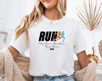 Custom Running Shirt, Personalised Marathon Gift, Sport Weekend T-shirt, Runners Gift