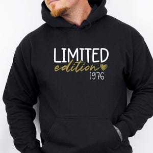 Limited Edition 1976 Hoodie, 1986 Birthday Hoodie, 1996 Birthday Pullover, 1966 Dad Birthday Top, Mum Birthday Hoodie, 40th Birthday Jumper imagem 5