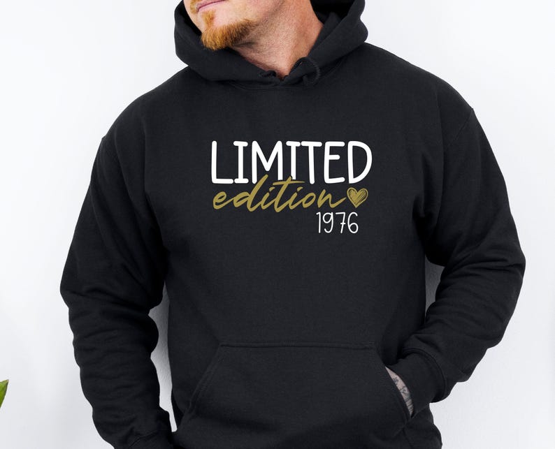 Limited Edition 1976 Hoodie, 1986 Birthday Hoodie, 1996 Birthday Pullover, 1966 Dad Birthday Top, Mum Birthday Hoodie, 40th Birthday Jumper imagem 5