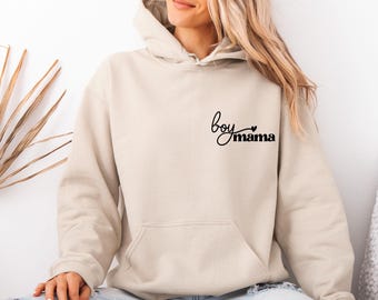 Mum Of Boys Hoodie, Boy Mama Hoodies, Boy Mom Hoodie, Boy Mum Jumper, Mothers Day Hoodie, Cute Mama Hoodie, Boy Mum Gifts, Funny Boy Mum Top