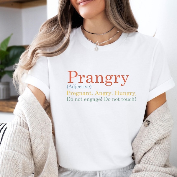Camiseta de embarazo, camiseta Prangry, regalo para mamá primeriza, revelación de embarazo, camiseta de embarazo, camiseta de embarazada, top de futura mamá, camiseta de maternidad