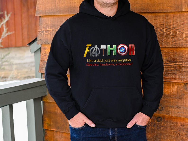 Fathor Hoodie, Fathers Day Hoodie, Funny Dad Hoodie, Father's Day Gift, New Dad Gift, Dad To Be Hoodie, Avengers Dad Hoodie, Marvel Dad Gift image 4