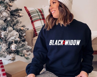 Black Widow Sweater Marvel Sweatshirt Avengers Sweater - Etsy UK
