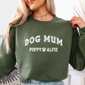 Personalised Dog Sweatshirt, Dog Mum Sweater, Dog Lovers Gift, Dog Walking Jumper, Funny Dog Gift, Dog Names Sweater, Custom Dog Mama Gift
