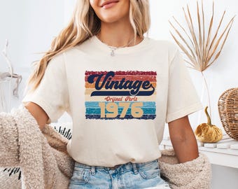 Vintage 1976 T-shirt, 1986 Birthday Shirt, Retro 60 Birthday Tee, Born in 1996 Shirt, Dad Birthday Tee, 40th Birthday Gift, Mum Birthday Tee
