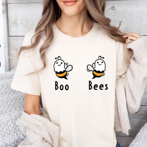Funny Ghost Tshirt, Halloween Shirt, Funny Bee T-shirt, Boo Bees T shirt, Womens Boo Tee, Halloween Boo Shirt, Bee Lover Gift image 2