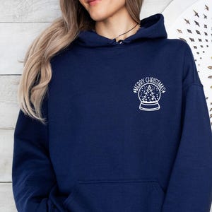 Snow Globe Hoodie, Merry Christmas Hoodie, Winter Hoodie, Christmas Hoodie, Womens Christmas, Happy Christmas, Holiday Hoodie, Snow Hoodie image 7
