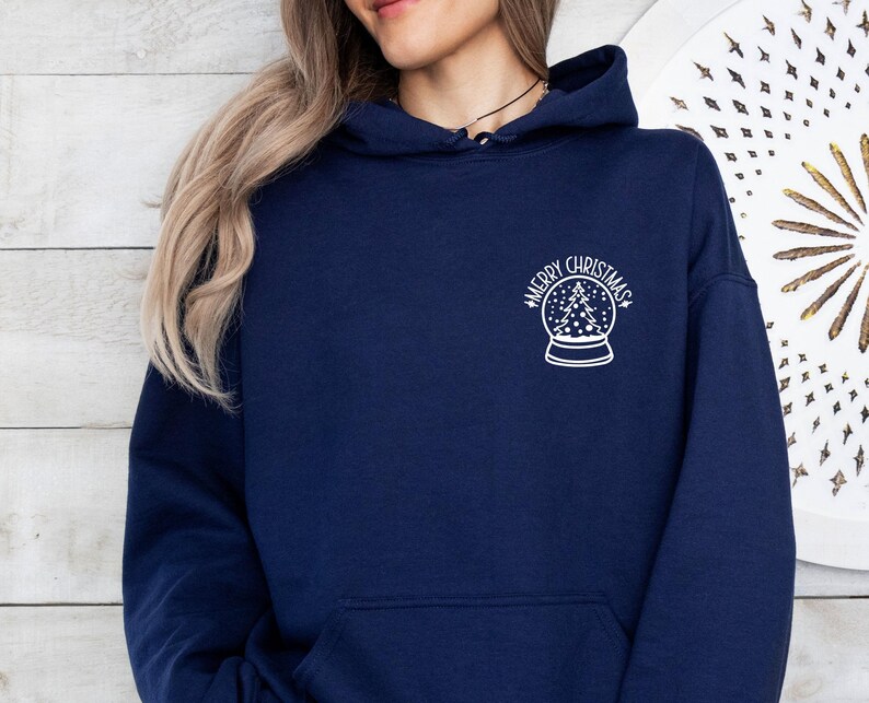 Snow Globe Hoodie, Merry Christmas Hoodie, Winter Hoodie, Christmas Hoodie, Womens Christmas, Happy Christmas, Holiday Hoodie, Snow Hoodie image 7