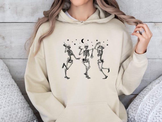 Skeleton Dance Hoodie Halloween Hoodie Dancing Skeleton Halloween Party Top Halloween Skeleton Funny Skeleton Hoodie Etsy UK