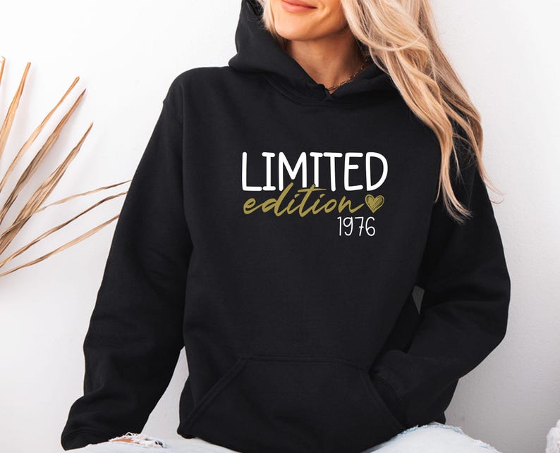 Limited Edition 1976 Hoodie, 1986 Birthday Hoodie, 1996 Birthday Pullover, 1966 Dad Birthday Top, Mum Birthday Hoodie, 40th Birthday Jumper imagem 2