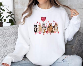 Valentine Dog Sweatshirt, Dog Valentines Sweater, Dog Is My Valentine, Valentines Day Top, Dog Lovers Gift, Dog Owner Gift, Dog Walking Gift