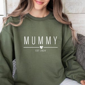 New Mama Sweatshirt, New Dad Sweater, Daddy and Mummy, Personalised Mum, Custom Dad Jumper, Dad Birthday Gift, Cute Family Sweatshirt image 6