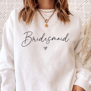 Bride Sweatshirt, Bridesmaid Shirts, Bachelorette Sweater, Wedding Sweater, Bride To Be Gifts, Bridal Party Sweater, Honeymoon Sweatshirt image 2