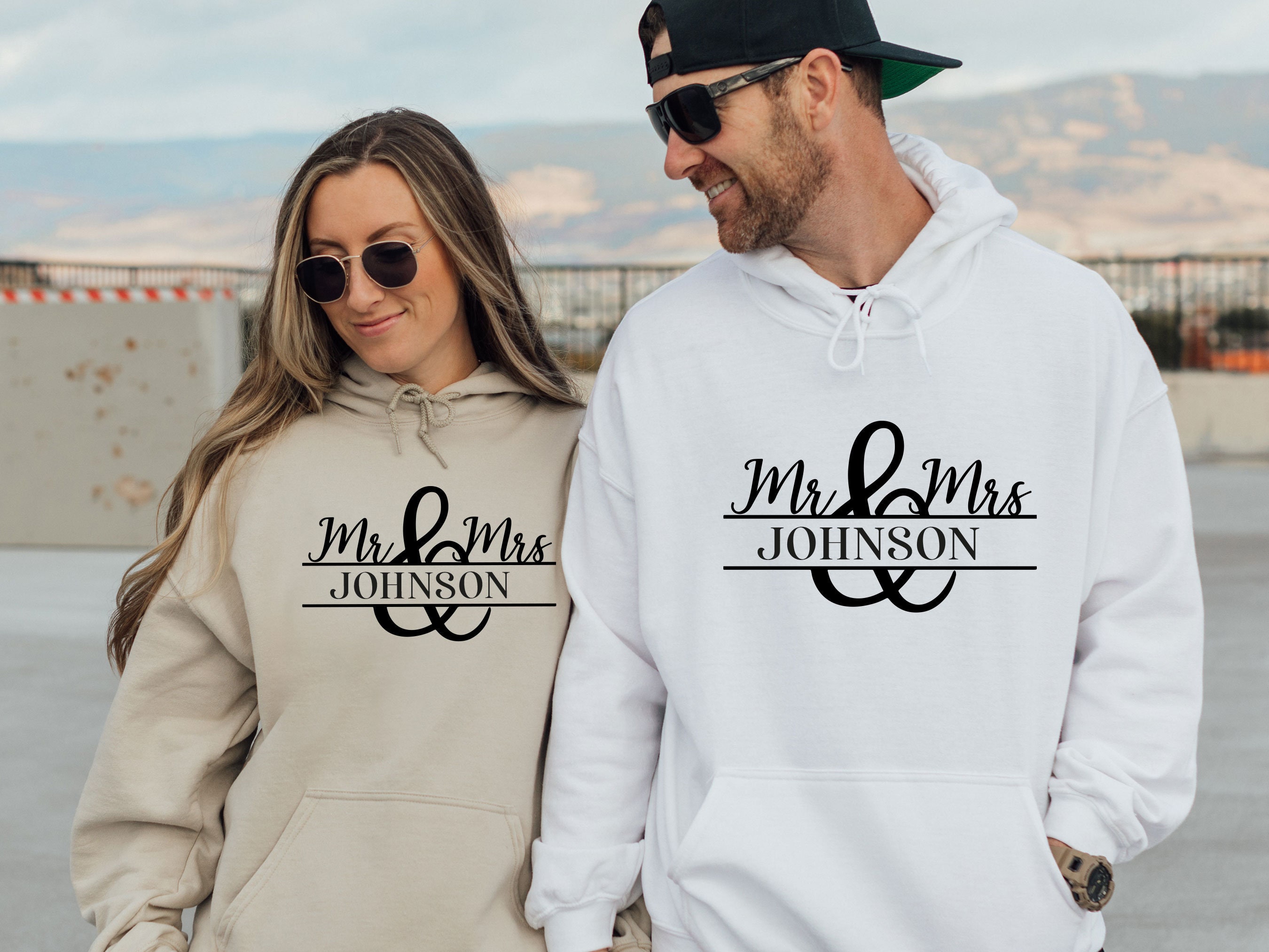 Mr mrs hoodie hotsell