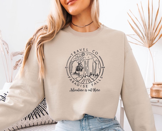 Camping Sweatshirt, Adventure Sweater, National Park Jumper, Camp Lovers Gift, Travel Lover Gift, Up Balloon Crewneck, Family Camping Gifts