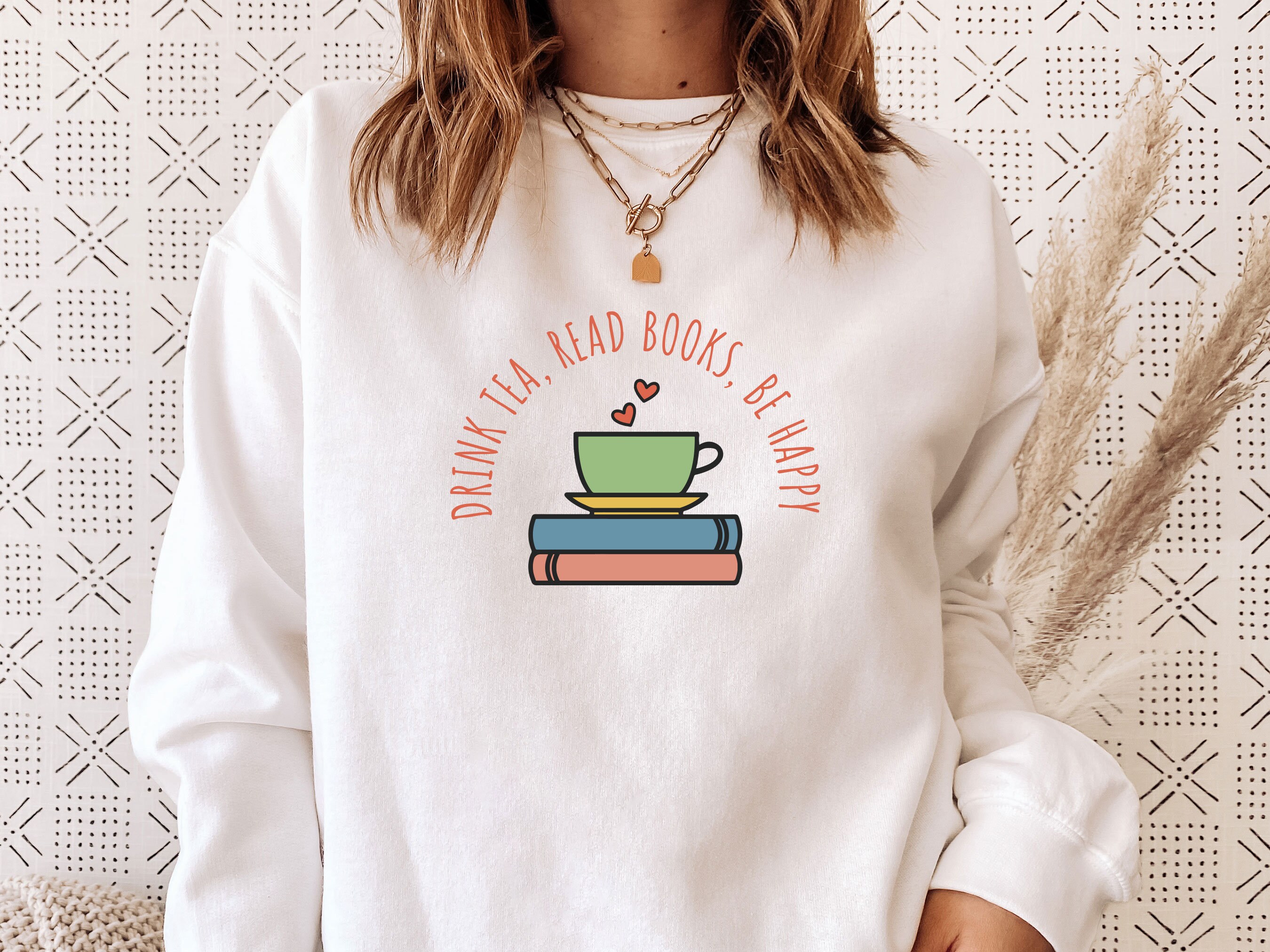 Book Sweatshirt, Bookish Sweater, Lover Gift, Tea Gifts, Funny Jumper, Womens Gift