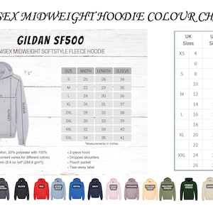 an image of a hoodie with the measurements for it