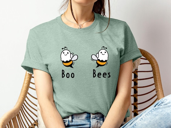 Funny Ghost Tshirt, Halloween Shirt, Funny Bee T-shirt, Boo Bees T shirt, Womens Boo Tee, Halloween Boo Shirt, Bee Lover Gift